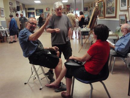 En 2013, Symposium de St-Jacques-de-Montcalm. Serge Gosselin (décédé), Roger Ricard, Pauline Boudreau, Stuart Main.