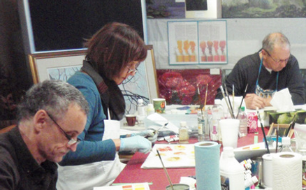 2016. Groupe d'élèves pour un Atelier sur ''La magie des couleurs''