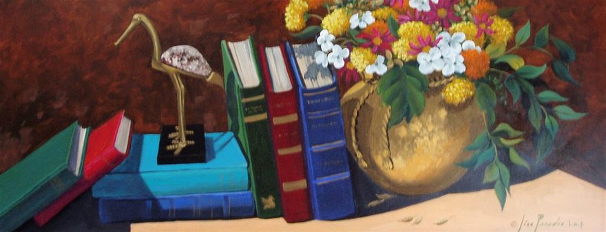 Invitation à la lecture 12 X 30 po./ acrylique sur toile / Copyrights