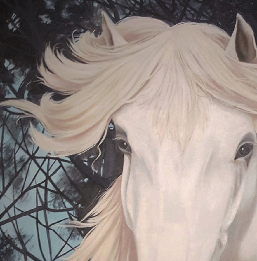 Bella / huile sur toile standard / 30 X 30 po. / Copyrights